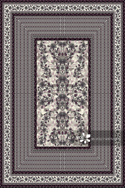 印度dupata kantha刺绣艺术地毯图片素材