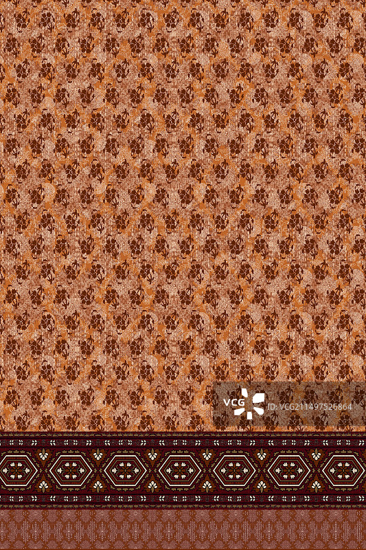 印度dupata kantha刺绣艺术地毯图片素材