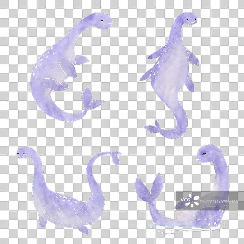 可爱的尼斯湖水怪图片素材