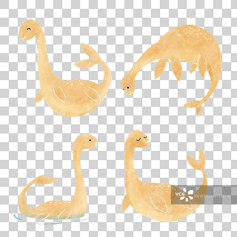 可爱的尼斯湖水怪图片素材