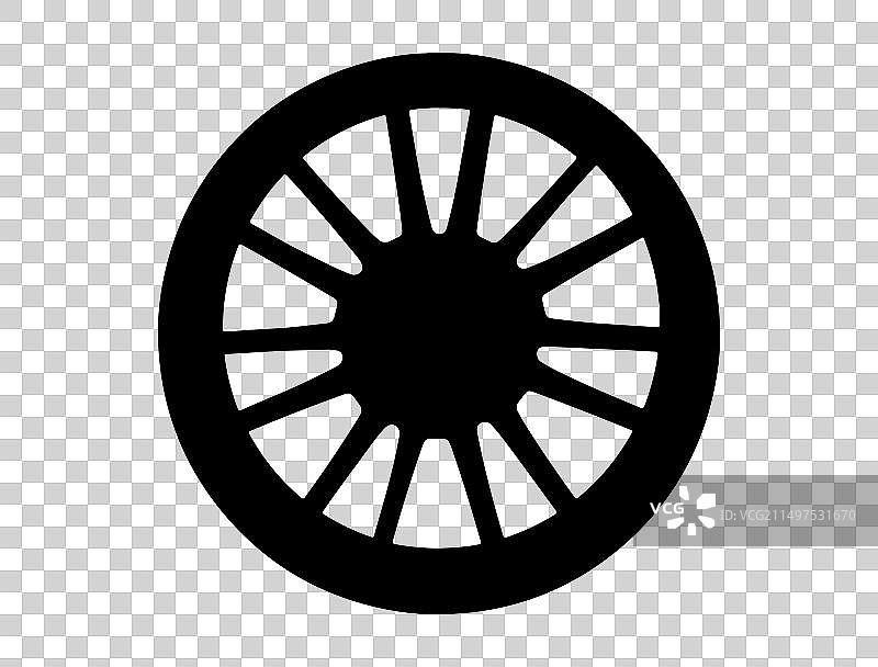 车轮轮辋罩剪影艺术图片素材