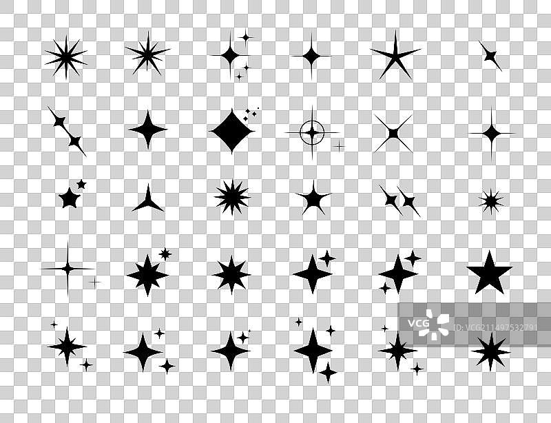 简约星形轮廓图标图片素材