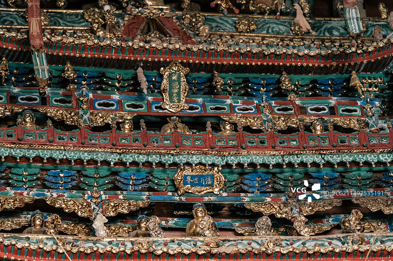 隰县小西天的漫天神佛图片素材