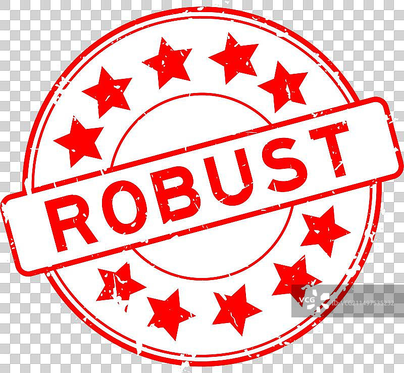 红色复古稳健星形图标圆形印章图片素材