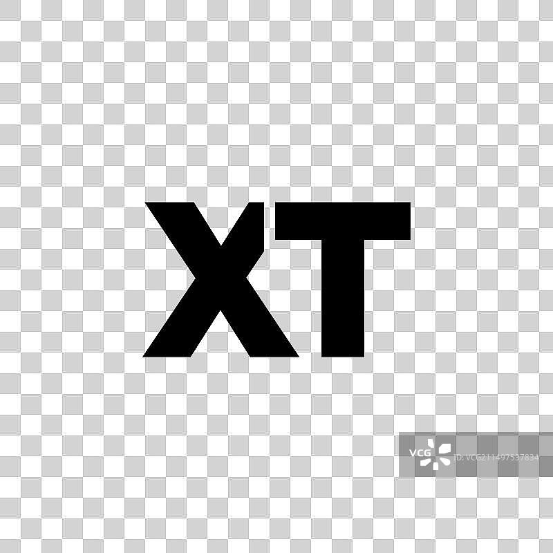 字母X和T的XT简约Logo设计模板图片素材