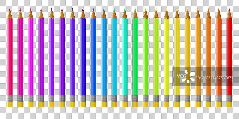 彩色铅笔套装图片素材
