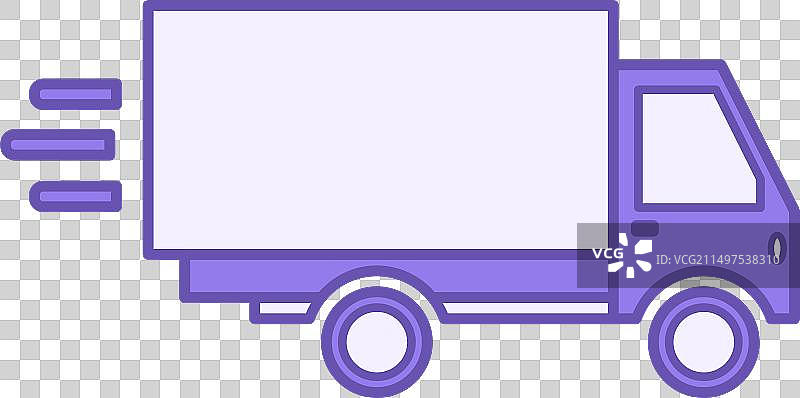 快速运输货物的彩色卡车图标图片素材