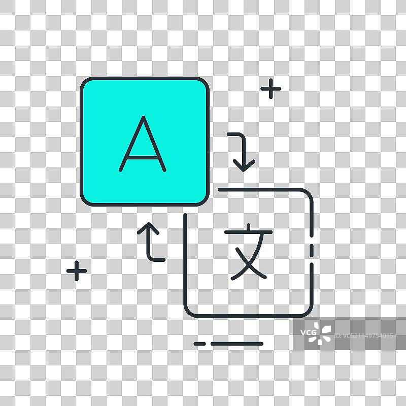 翻译语言转换图标设计图片素材
