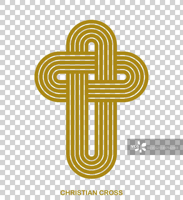 现代线性风格基督教十字架符号图片素材