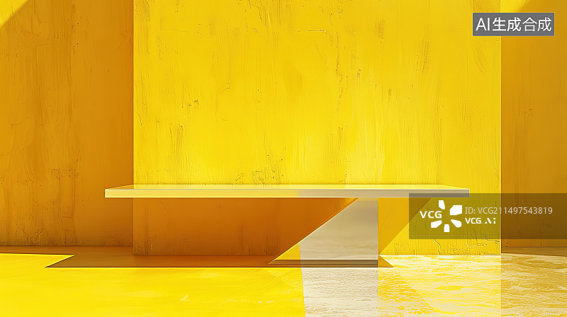 【AI数字艺术】黄色墙壁上黄色的空椅子图片素材