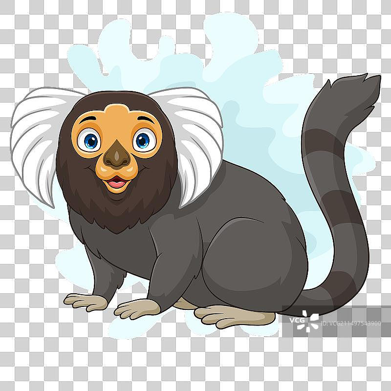 卡通指猴在白色背景上图片素材