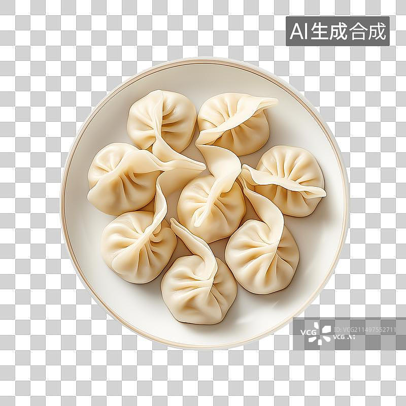 【AI数字艺术】一盘饺子素材插画图片素材