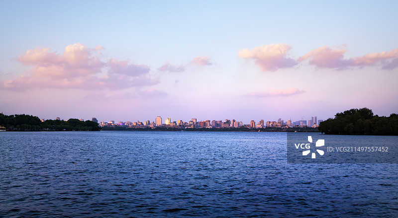 西湖晚景图片素材