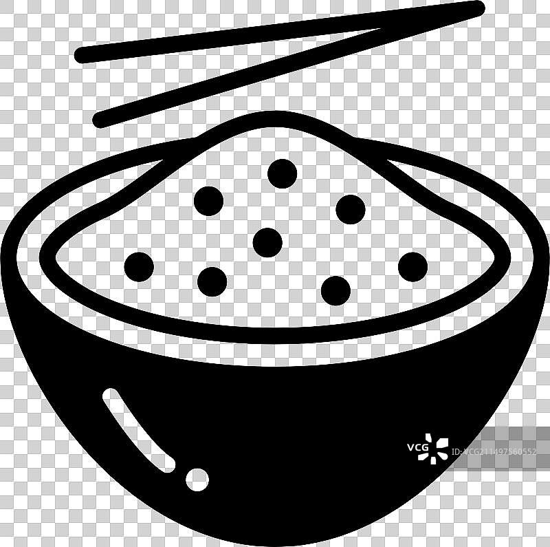 一碗配有筷子的食物图片素材