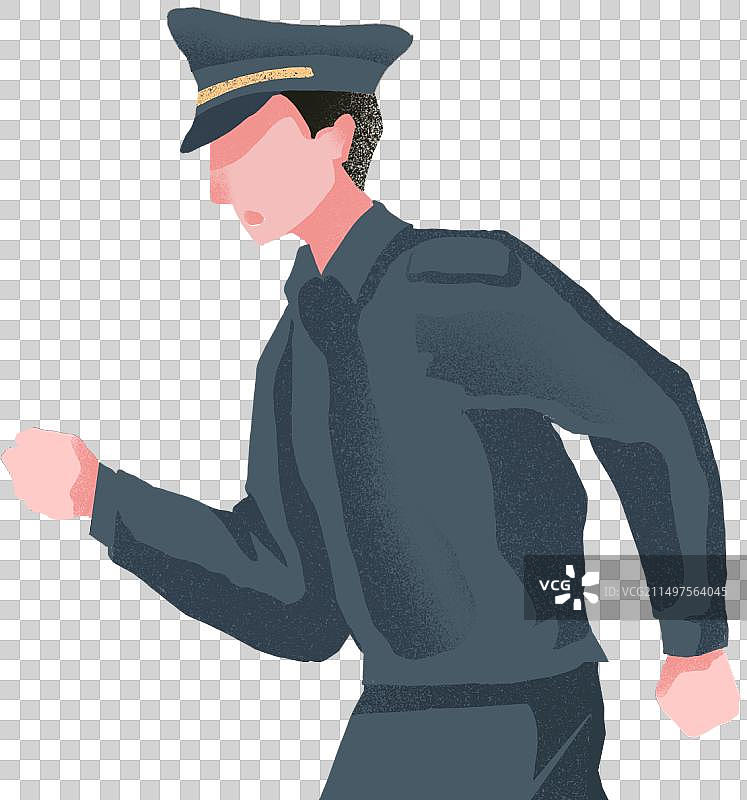 穿制服奔跑的男人图片素材