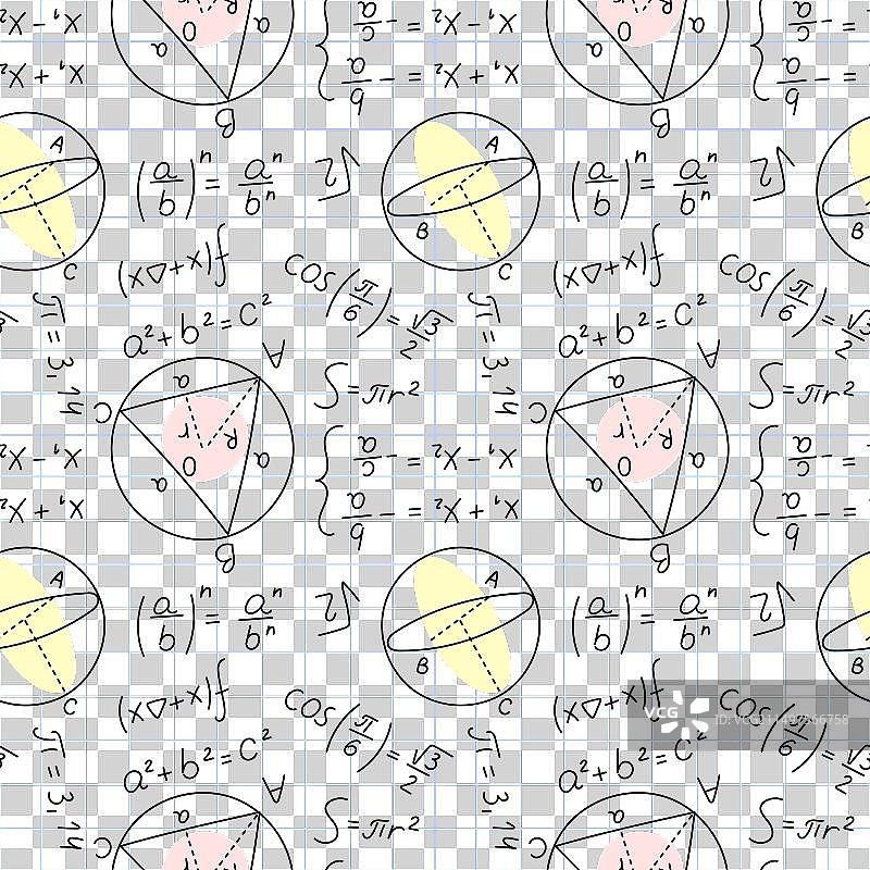 数学公式无缝图案图片素材