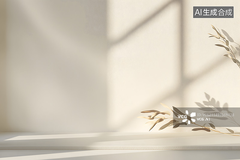 【AI数字艺术】有窗户光影的墙面背景图片素材
