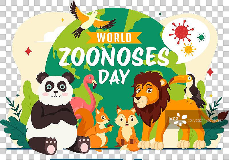 7月6日世界人畜共患病日与各种动物图片素材