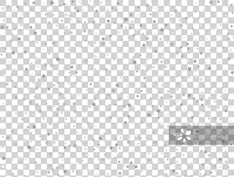 奢华银色方块纸屑庆祝图片素材