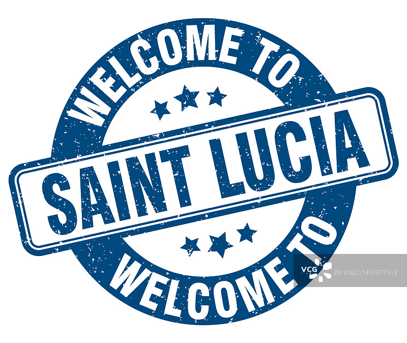 欢迎来到圣卢西亚圆形印章图片素材