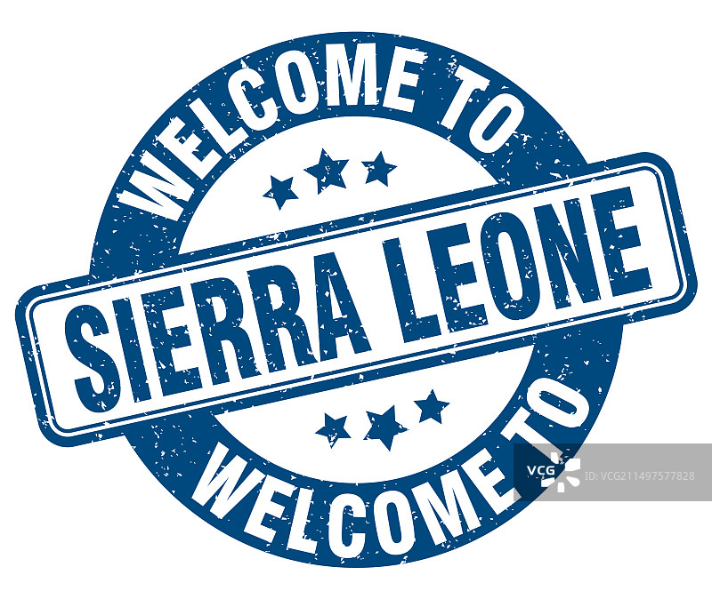 欢迎来到塞拉利昂圆形印章图片素材