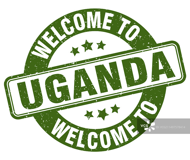 欢迎来到乌干达圆形印章图片素材