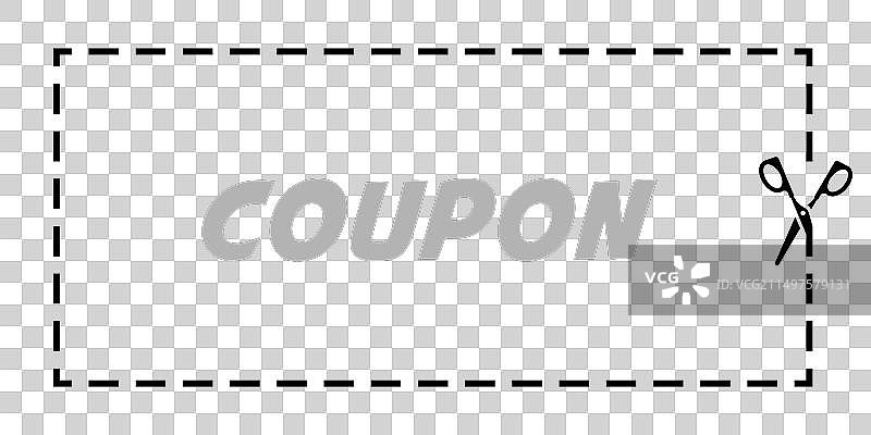 扁平风格黑色线条优惠券图片素材