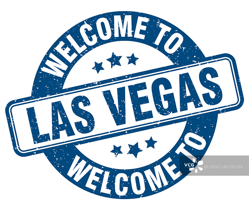 欢迎来到拉斯维加斯印章圆形标志图片素材