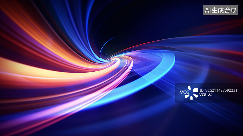 【AI数字艺术】三维渲染未来科技空间发光场景背景图片素材