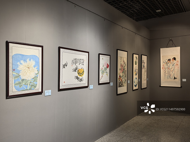 甘肃省博物馆 书法字画作品展览图片素材