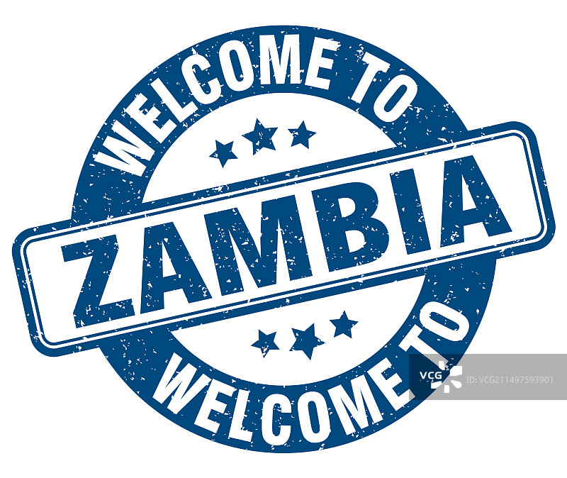 欢迎来到赞比亚印章圆形标志图片素材