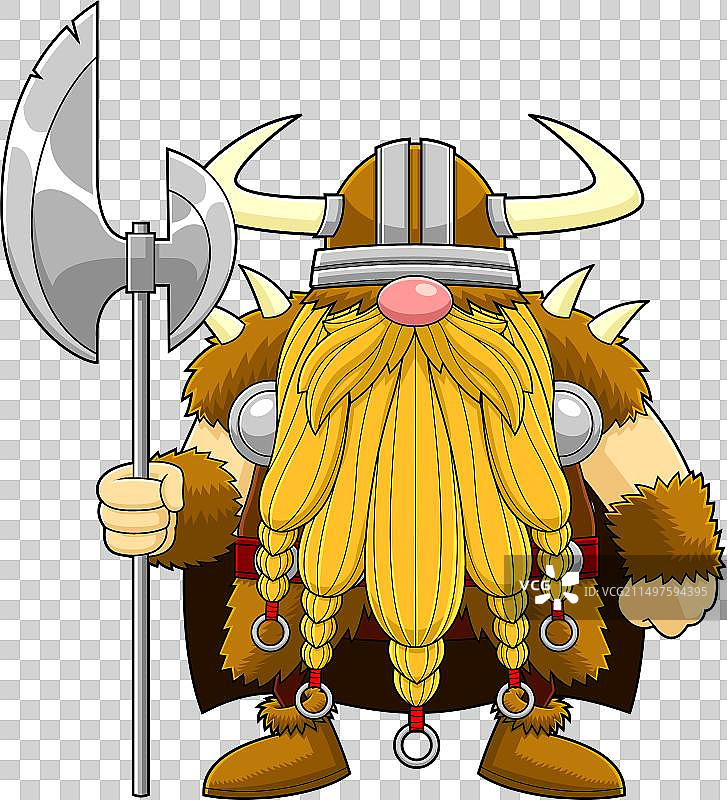 卡通维京战士小矮人图片素材