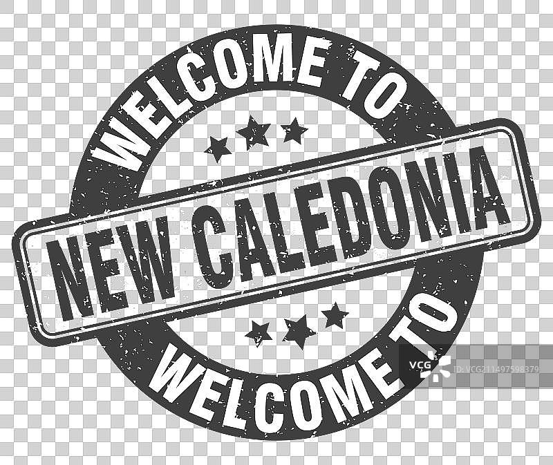 欢迎来到新喀里多尼亚印章图片素材