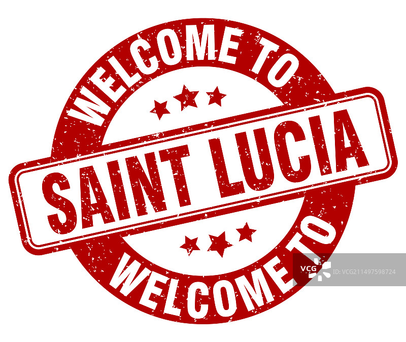 欢迎来到圣卢西亚圆形印章图片素材