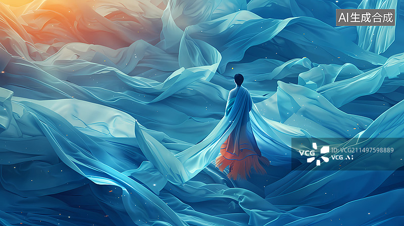 【AI数字艺术】国潮风插画——读万卷书，行万里路图片素材