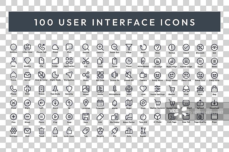 用户界面轮廓图片素材