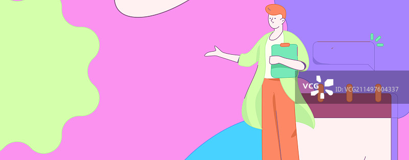 通知公告矢量创意扁平手绘插画图片素材