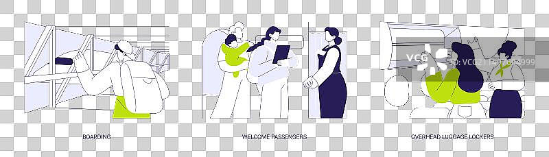 飞机起飞前的抽象概念图片素材