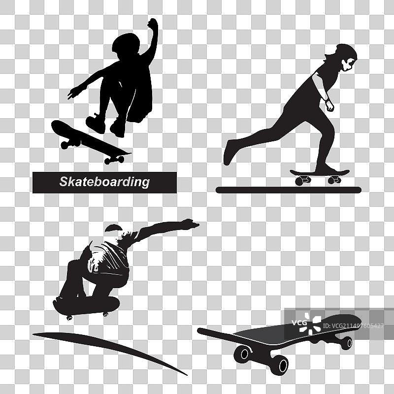 滑板运动图标图片素材