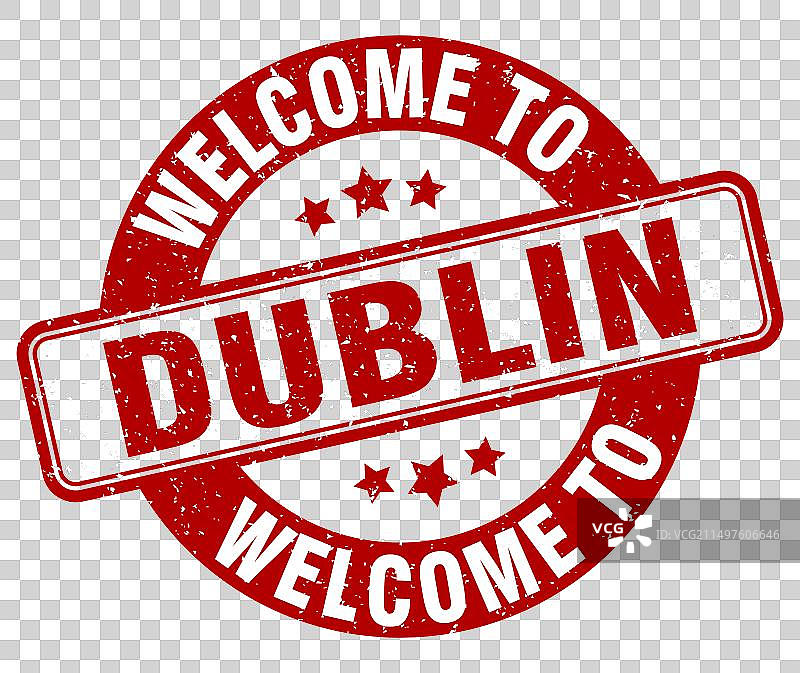 都柏林圆形欢迎标志图片素材