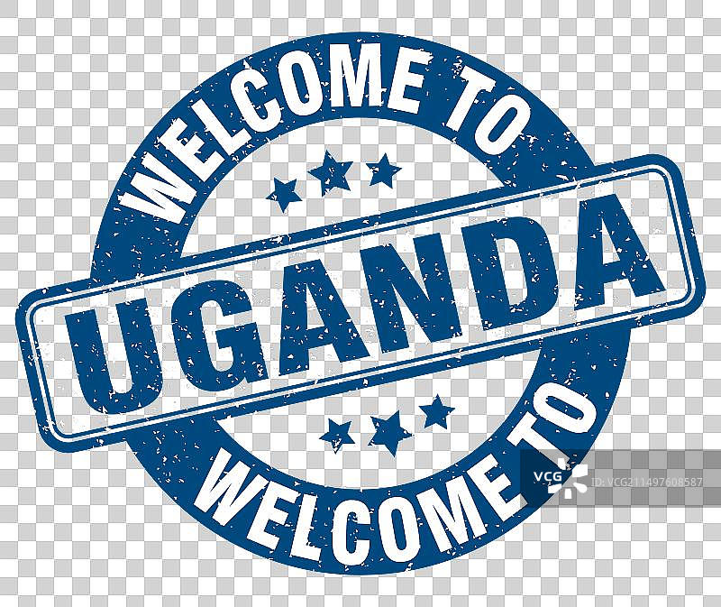 欢迎来到乌干达圆形印章图片素材