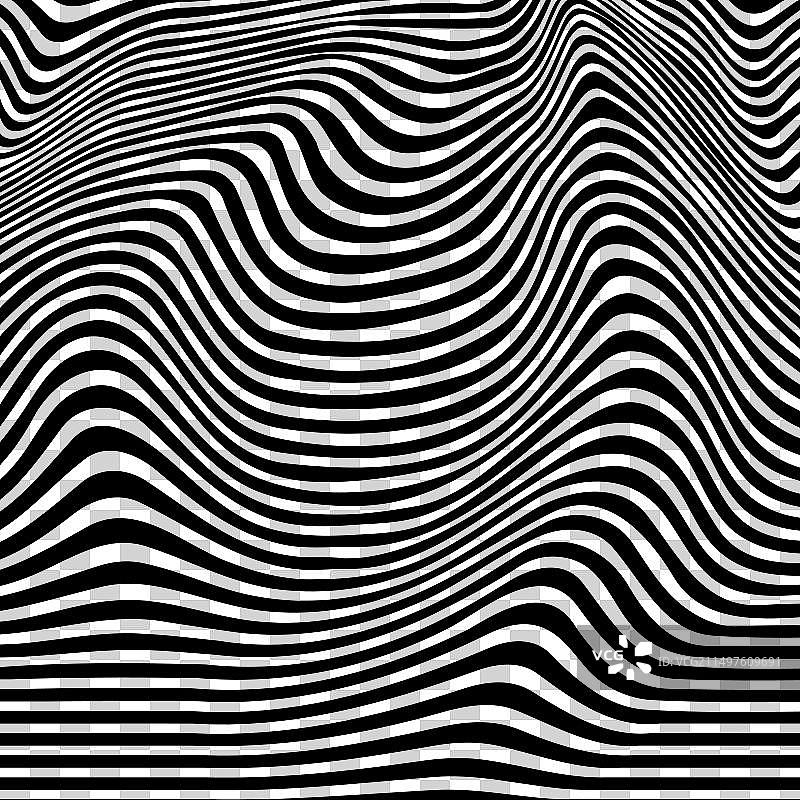 具有混沌感的黑白条纹背景图片素材