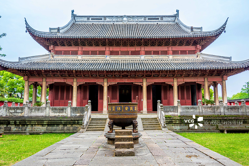 中国浙江嘉兴海宁盐官古城海神庙图片素材