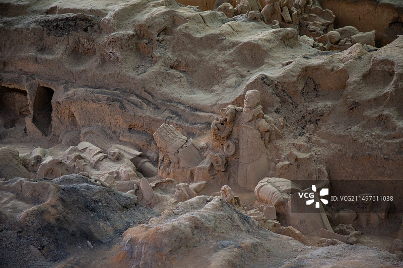 陕西省西安秦始皇陵博物馆，兵马俑图片素材