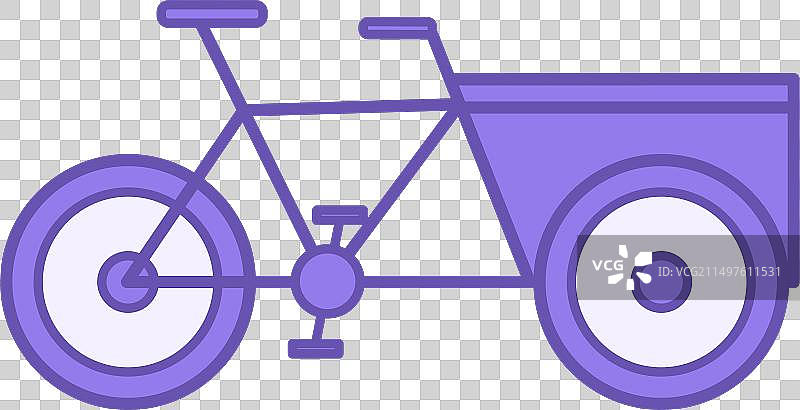 货运自行车彩色图标，送货自行车图标图片素材