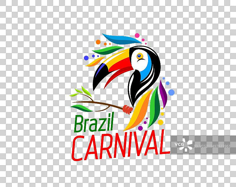 巴西狂欢节派对巨嘴鸟娱乐图标图片素材