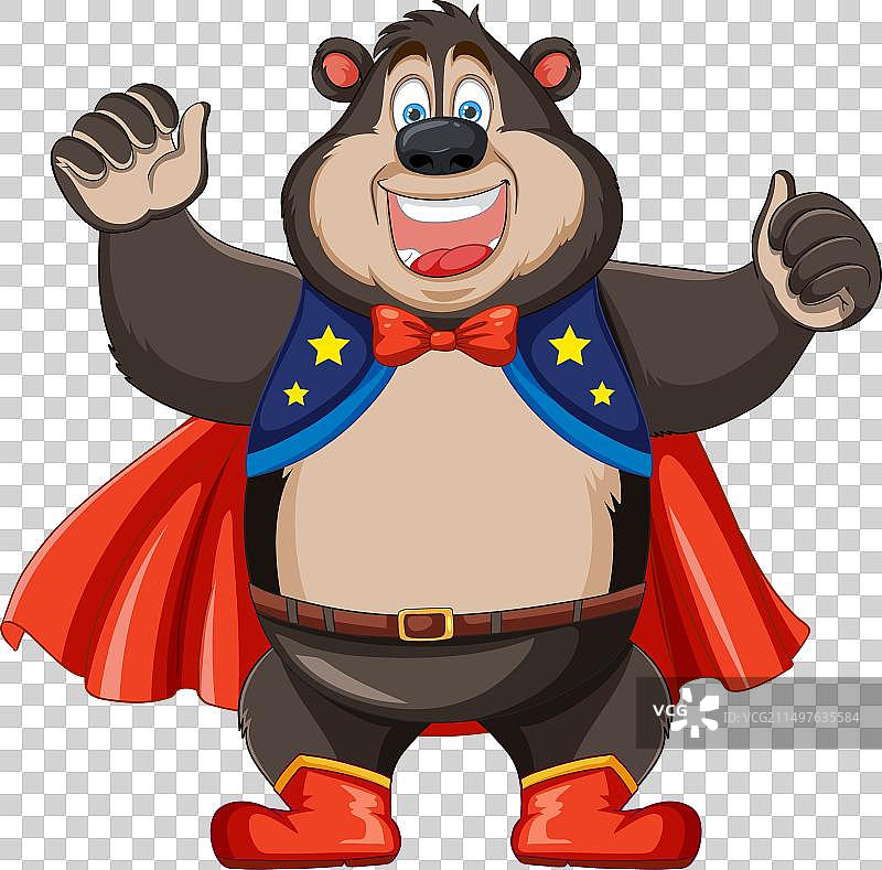 马戏团里快乐的卡通熊形象图片素材