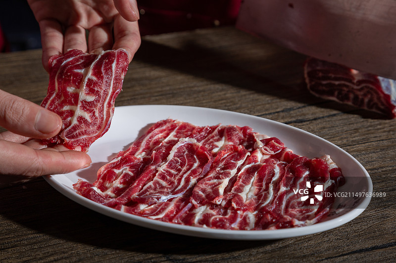 牛肉汤锅 潮汕牛肉 新鲜牛肉图片素材