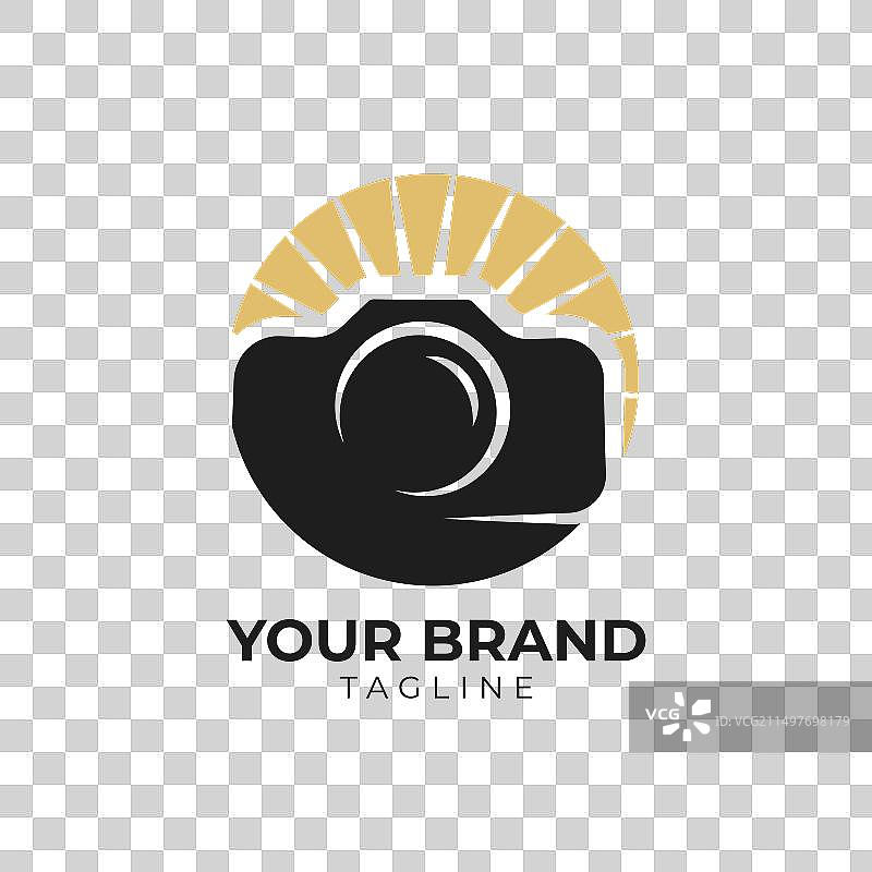 带太阳标志的相机模板图片素材