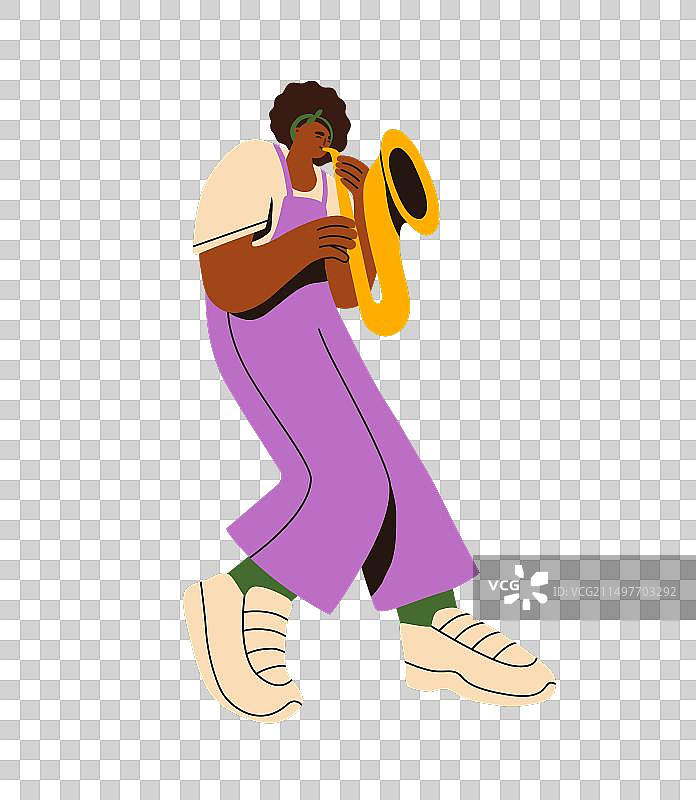 萨克斯管演奏者演奏管乐器图片素材